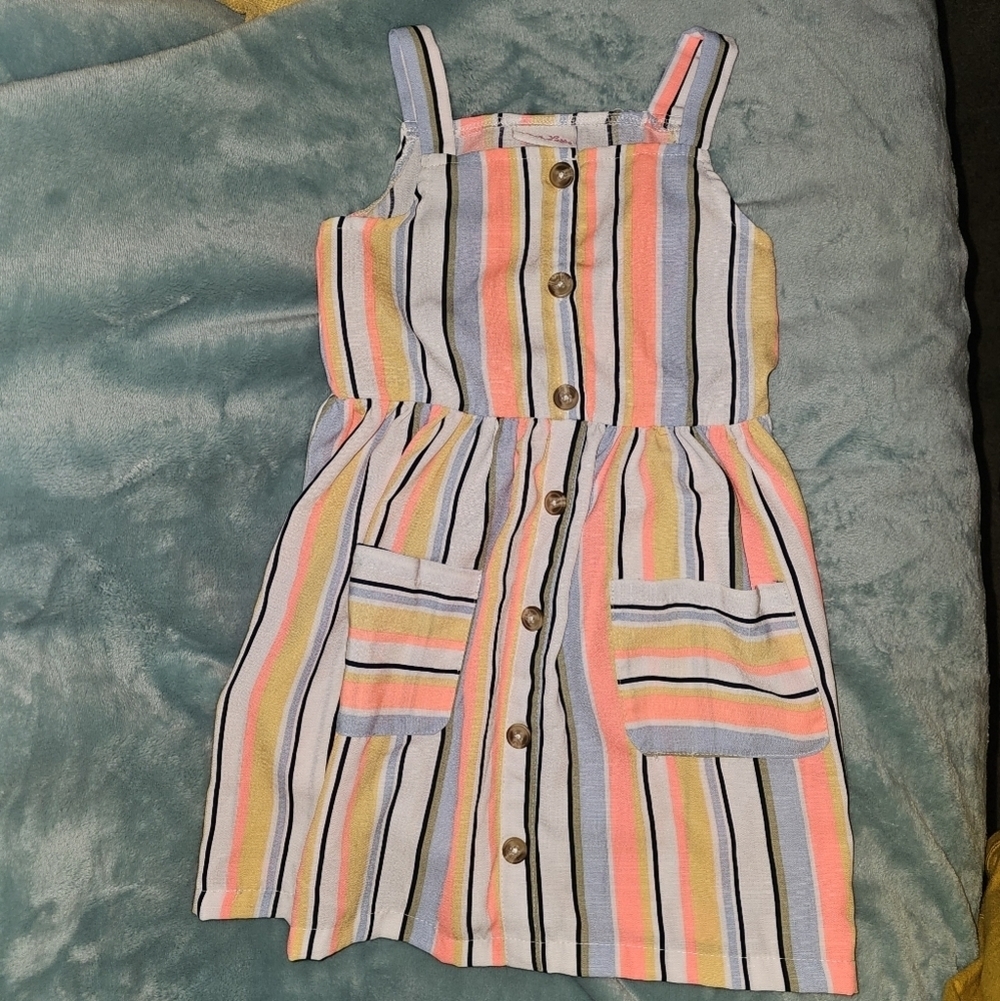 Little Lass Pink and Blue Dress - Picture 8 of 9